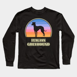 Italian Greyhound Vintage Sunset Dog Long Sleeve T-Shirt